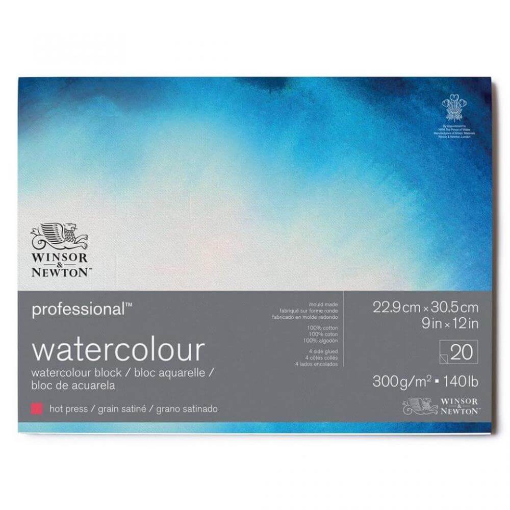 Winsor and Newton Watercolour Blocks 20 Sheets Cold, Hot, Rough Styles